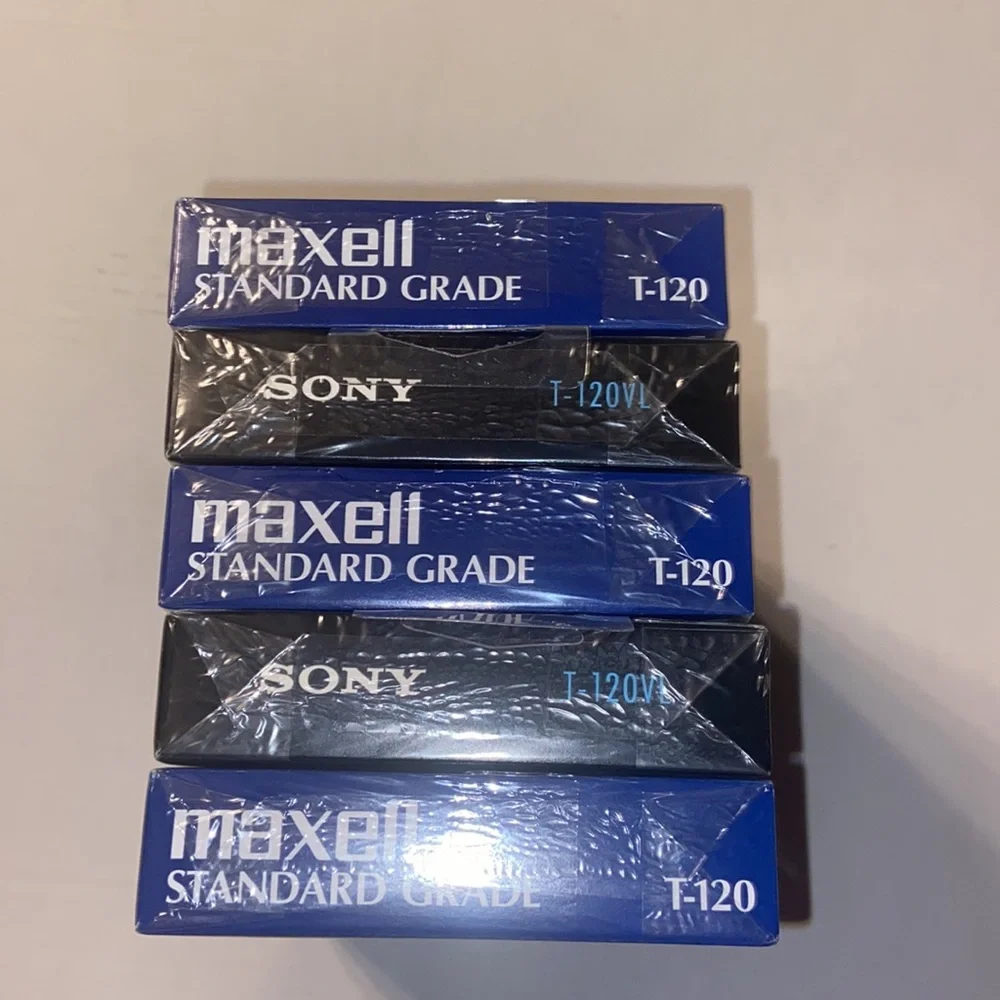 5 new in package unopened 6 hour VHS tapes